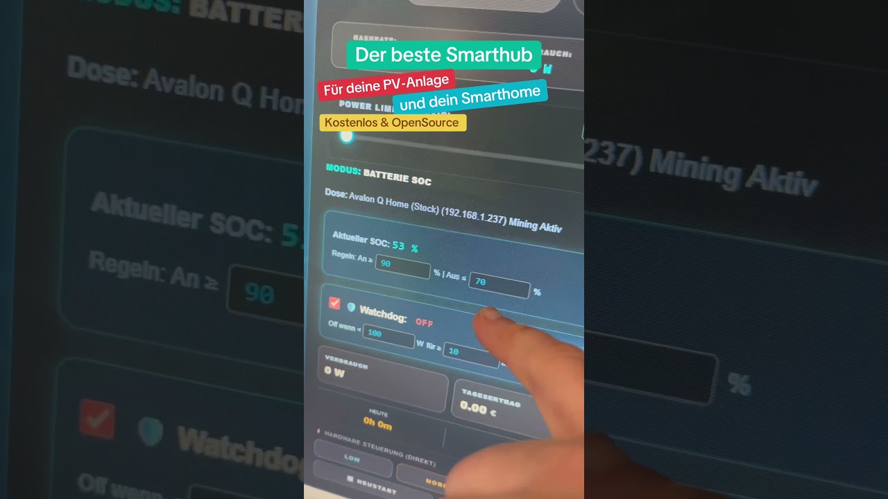 Kostenlos und OpenSource- der beste Smarthub für deine PV-Anlage und dein Smarthome