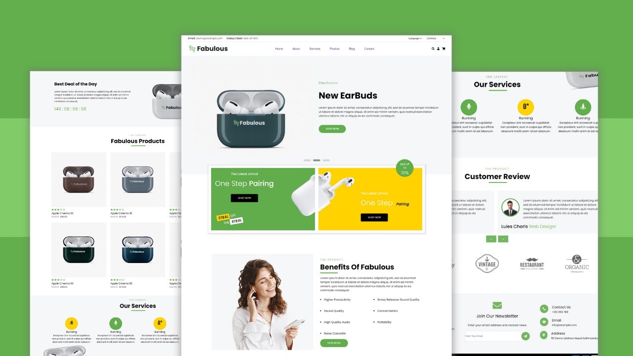 Responsive Earbuds Ecommerce Website Using HTML CSS JAVASCRIPT (How To Make An e-commerce Website)