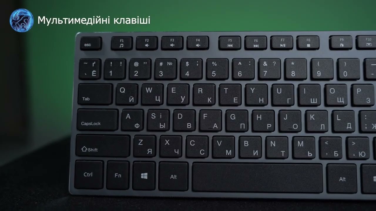 Клавіатура OfficePro SK1500 Grey video preview