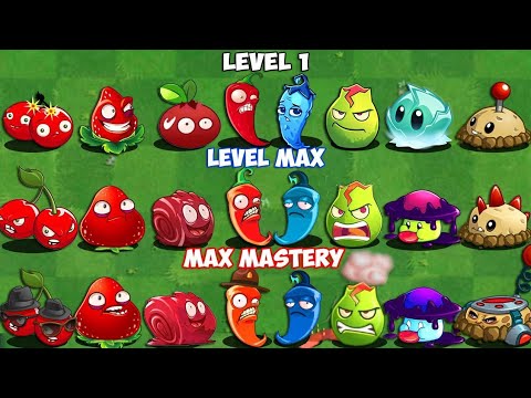 All ONCE & BOMB Plants Level 1 vs Max Level vs Max Mastery - PvZ 2 Plant vs Plant