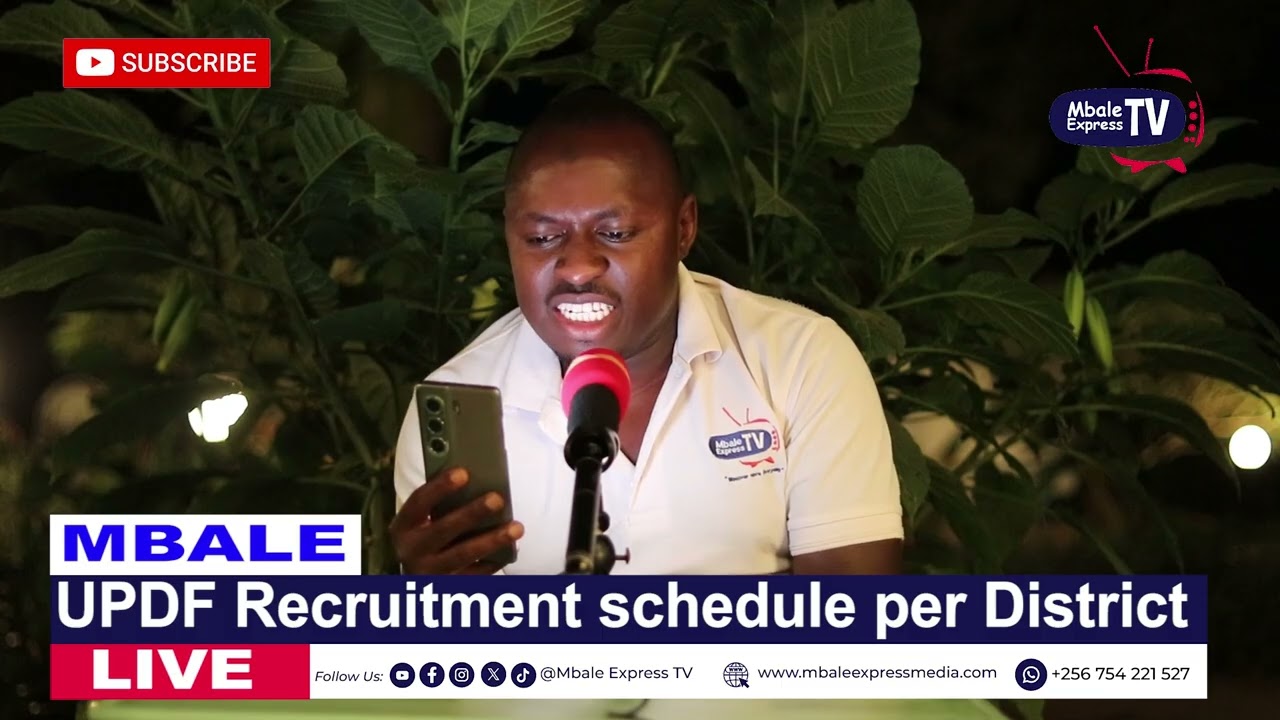 UPDF Physical Recruitment dates per district (Part 1)