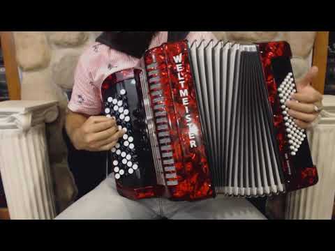 WELTROM603BRD - Red Weltmeister Romance 603 Chromatic Button Accordion B LMM 60 72 $2499