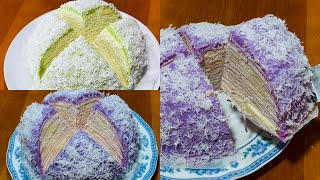 Crepe cake with super fragrant and fatty durian cream filling with beautiful cake shape