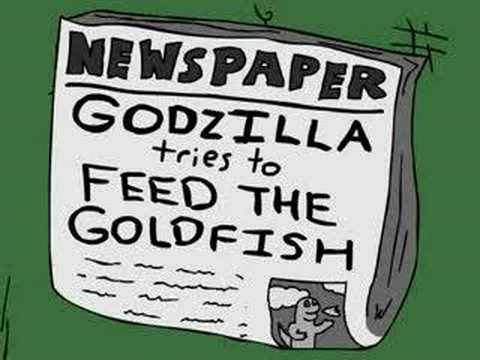 Godzilla Tries to Feed the Goldfish