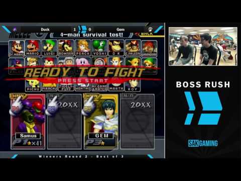 Boss Rush: Duck WR2 - Duck (Samus) vs GEM (Marth)