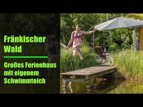 Hohenlohe: Großes Ferienhaus mit eigenem Schwimmteich - Ideal für Urlaub mit Hund