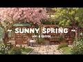 Sunny Spring 🌸 Japanese Morning with Flower Garden Café  ⛅ Lofi Cafe & Lofi Hip Hop for relax & work