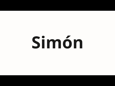 How to pronounce Simón