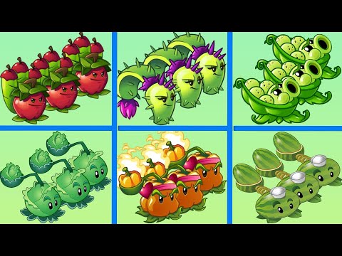 PvZ2  6 Super Teams Plant Pult Vs. Team Zombies - Which Team Plants is Best ?