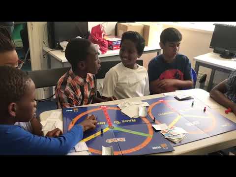 School Kids playing Race to Infinity