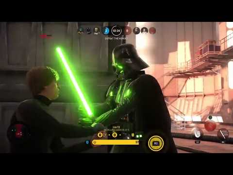 Star Wars Battlefront: Luke vs Vader lightsaber battles and clashes