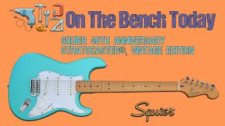 Video thumbnail for Squier 40th Anniversary Stratocaster Vintage Edition – On The Bench Today #fender #squier by Guitar Collector Guy