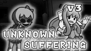 Cover art for Unknown Suffering (Remix) v3 But It's Sayori Vs Monika | FNF COVER
