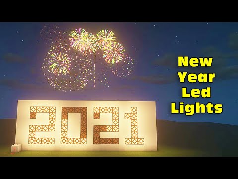 ⚒ Minecraft: Special Redstone Build Hack (New Year Led Lights, Firework Launcher System) #15