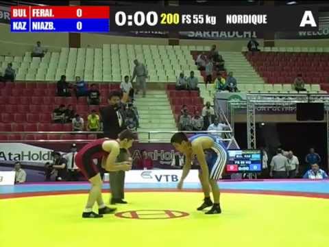 FS World Cup 55kg Feraim (Bul) vs Niazbekov (kaz)