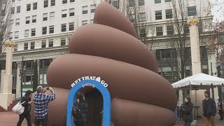 Giant poop in Pioneer Square ‘like a ride at Disney World’