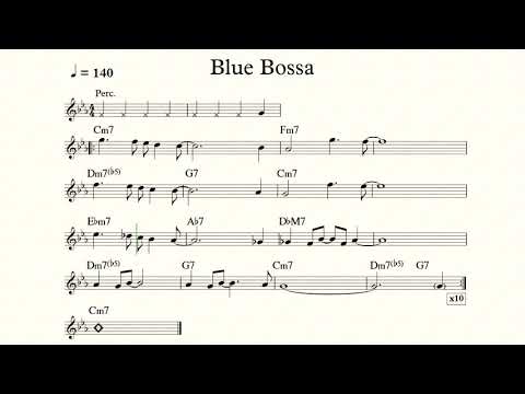 Blue Bossa Backing Track BPM 140