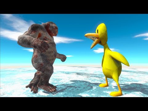 RAINBOW FRIEND YELLOW VS PRIMATES - Animal Revolt Battle Simulator