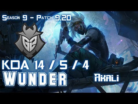 G2 Wunder AKALI vs RENEKTON Top - Patch 9.20 EUW Ranked