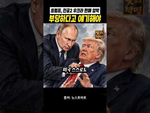트럼프, 천궁II 우크라 판매 압박... 부당하다고 얘기해야