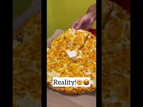 Reality of 4 Cheese Pizza 🤮🤮🤮🤮 #dominos #viral #shorts #cheese