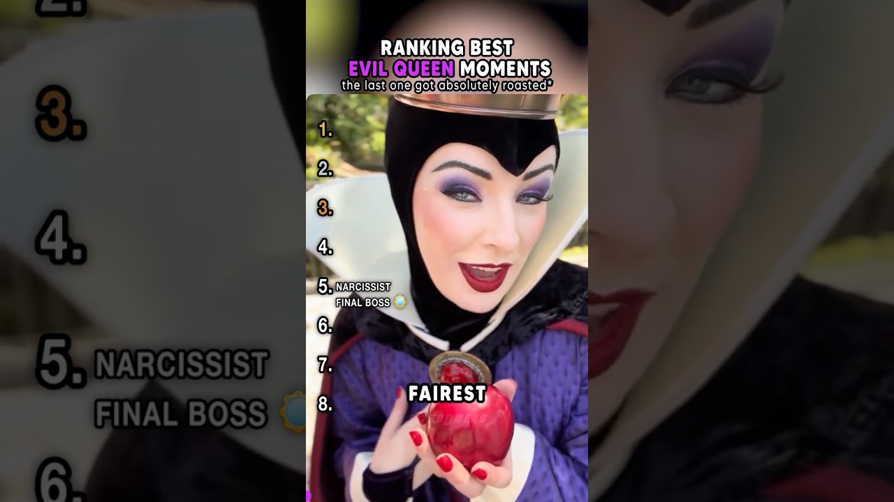Top Evil Queen Moments In Disneyland #shorts #disneyland