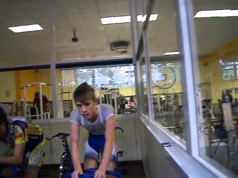 2012 - Seduta di spinning durante il ritiro invernale