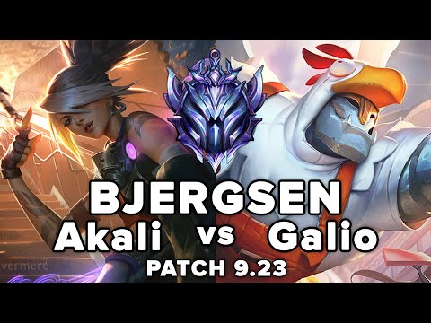 TSM Bjergsen Akali vs Galio Mid - PreSeason 10 Patch 9.23 - KR SoloQ