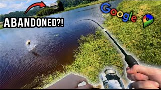 Abandoned Farm Pond! (Google Maps Fishing Challenge part 2)