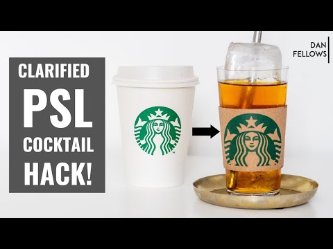 THIS is a Starbucks Pumpkin Spice Latte 🎃☕️🥛 Clarified Coffee Cocktail Hack!