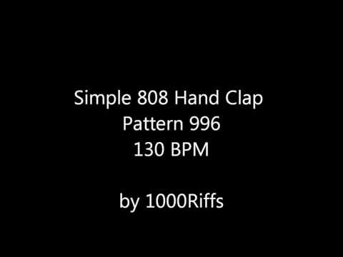 Simple 808 Hand Clap Pattern 996 : 130 BPM - Beats Per Minute