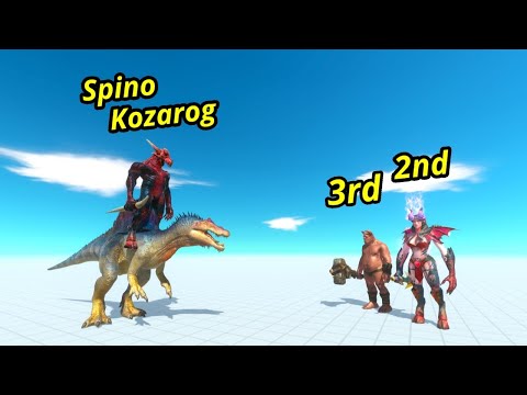 kozarog spinosaurus vs 2nd 3rd boss faction animal revolt battle simulator