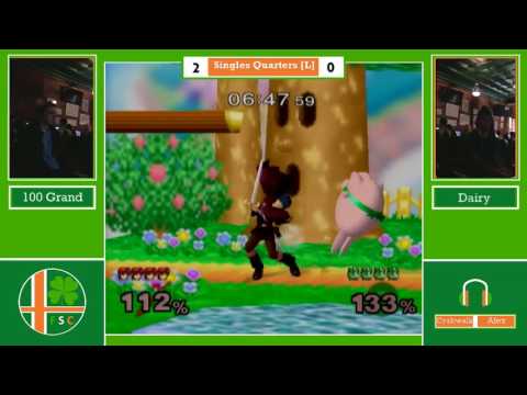 [Melee Singles LQ] Dairy(Puff) vs 100 Grand(Marth) [4 Stock Clover  2017]