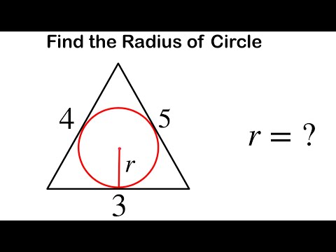 Find the Radius of inscribed circle using Area and sides of Triangle | Find the Radius of circle