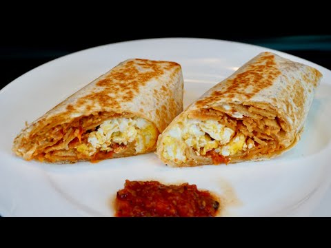 Burrito de chilaquiles con huevo. DESAYUNO ECONÓMICO Y SABROSO.