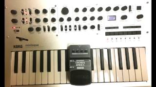 Video thumbnail for Behringer CC300 Space-C Chorus pedal on Synth Minilogue by Kava Kon