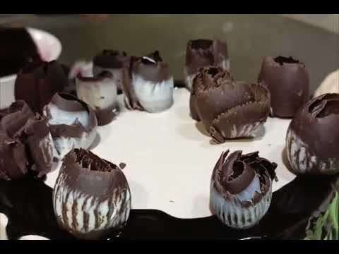 chocolate flower cakes#shabbir #song #cakechef #celebchef