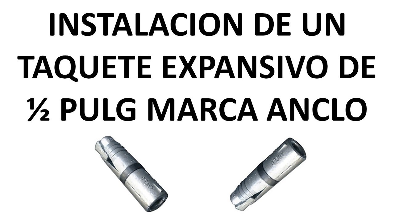Watch Como poner un taquete expansivo de 1/2 pulgada de metal en el suelo Now Como poner un taquete expansivo de 1/2 pulgada de metal en el suelo