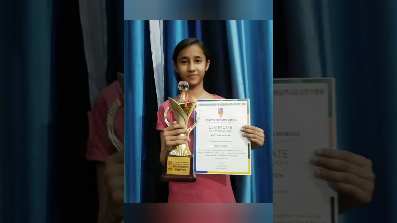 my first prize in drawing competition 😊