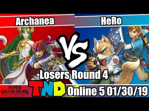 TheNintenDudes Online 5 - Archanea (Roy, Palutena) vs. HeRo (Link, Fox) - Losers Semis SSBU