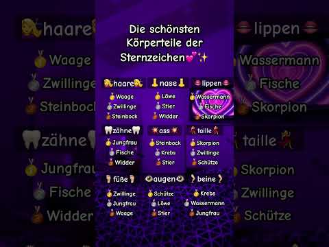 ⭐️Die schönsten Körperteile der Sternzeichen⭐️ #sternzeichen #fypシ #featured #astrology #zodiac