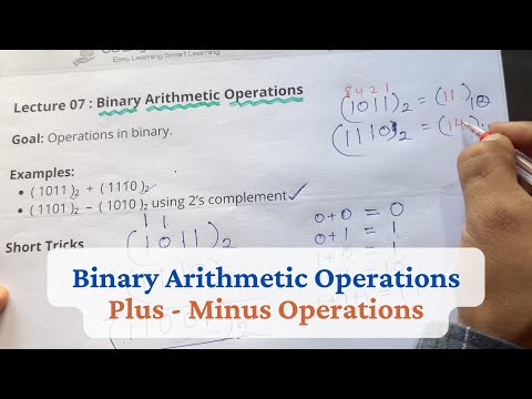 Lec 07 Binary Arithmetic Operations in Number System Explain with examples CSE GYAN