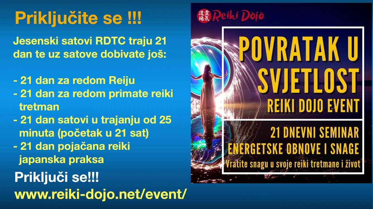 Uspješni reiki tretman - Reiki Dojo Live
