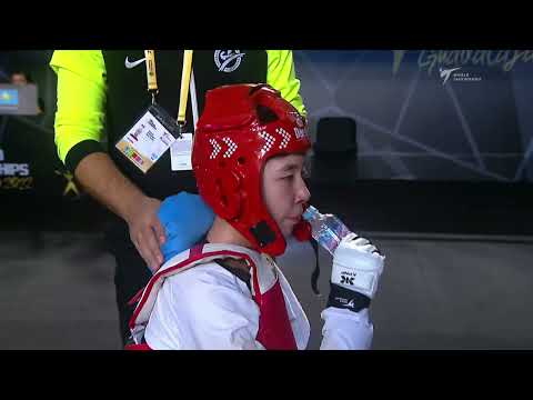 411 M-54kg R-32 ABDEL HALIM K. GER 🔵 vs 🔴 TLEULES T. KAZ I Guadalajara 2022 WT Championships