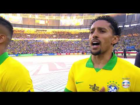 Final copa América, hino do Brasil em capela, ao vivo copa América