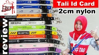 Review Tali ID Card 2cm bahan nylon