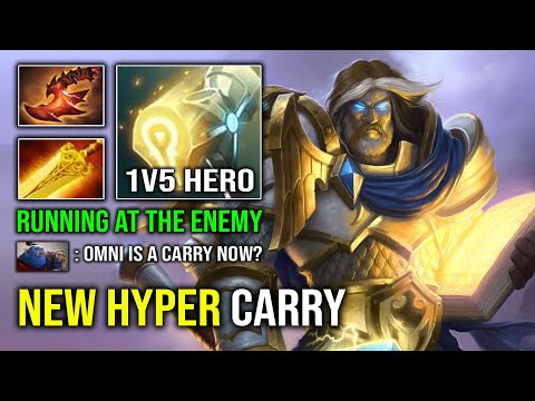 Omniknight Is Officially a Hyper Carry in 7.32e with 15Min Radiance Brutal Hammer Slow Dota 2
