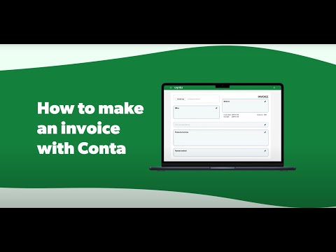 How to make an invoice with Conta