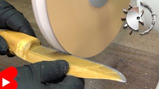 Knife Sharpening DIY MDF Wheel #shorts