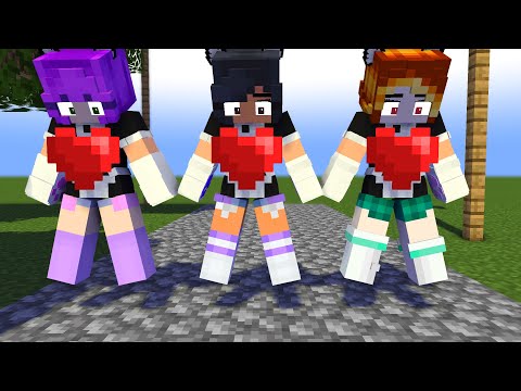 first meet yay! arigato tutu maid aphmau girls kim and kc  - minecraft animation #shorts